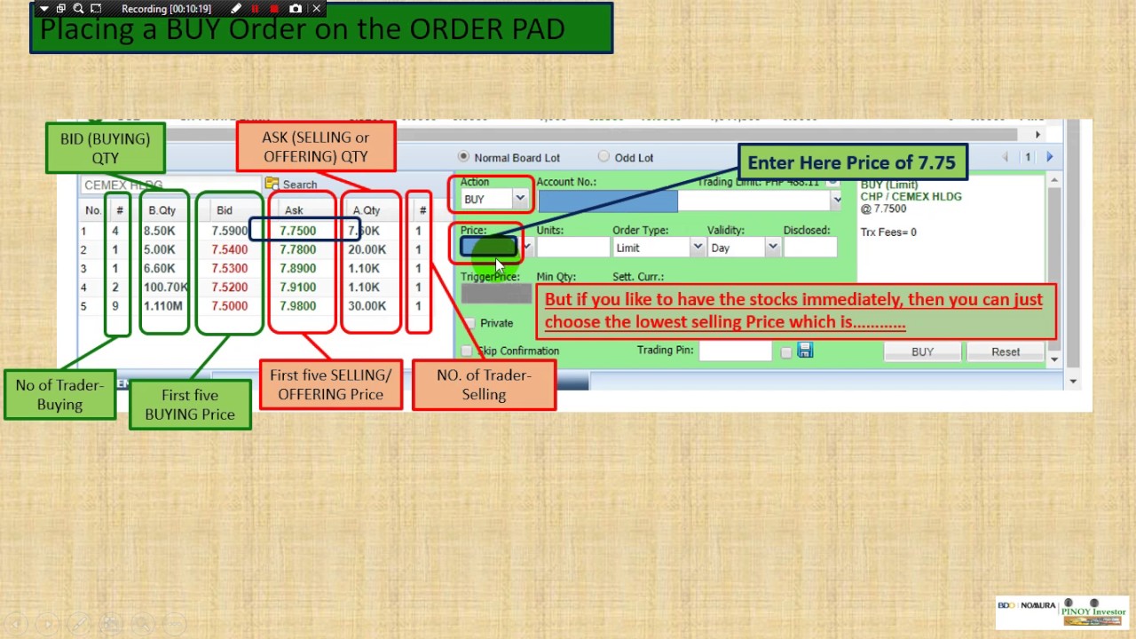 How to BUY STOCKS using the BDO Nomura Platform