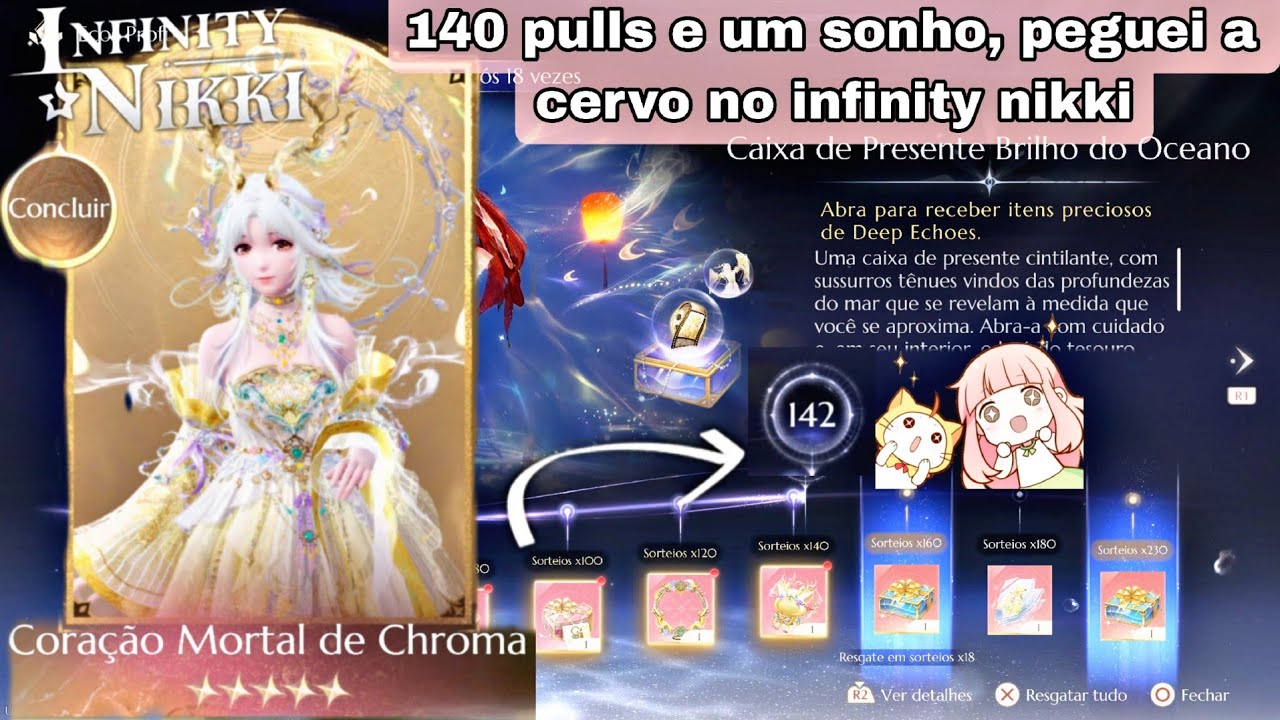 Infinity Nikki, Finalmente peguei a cervo também que sorte, Fazendo Demonstração do banner V2.2