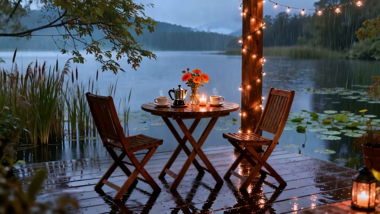The soothing sound of rain is the music played by nature, Helps relax and sleeping