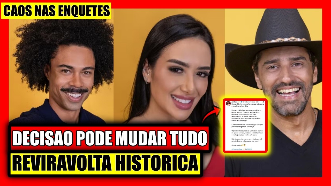 🚨 BBB 26 ENQUETES JÁ APONTA QUEM VAI PRO QUARTO SECRETO, ADMS DE JORDANA DECLARA TORCIDA PARA COWBOY