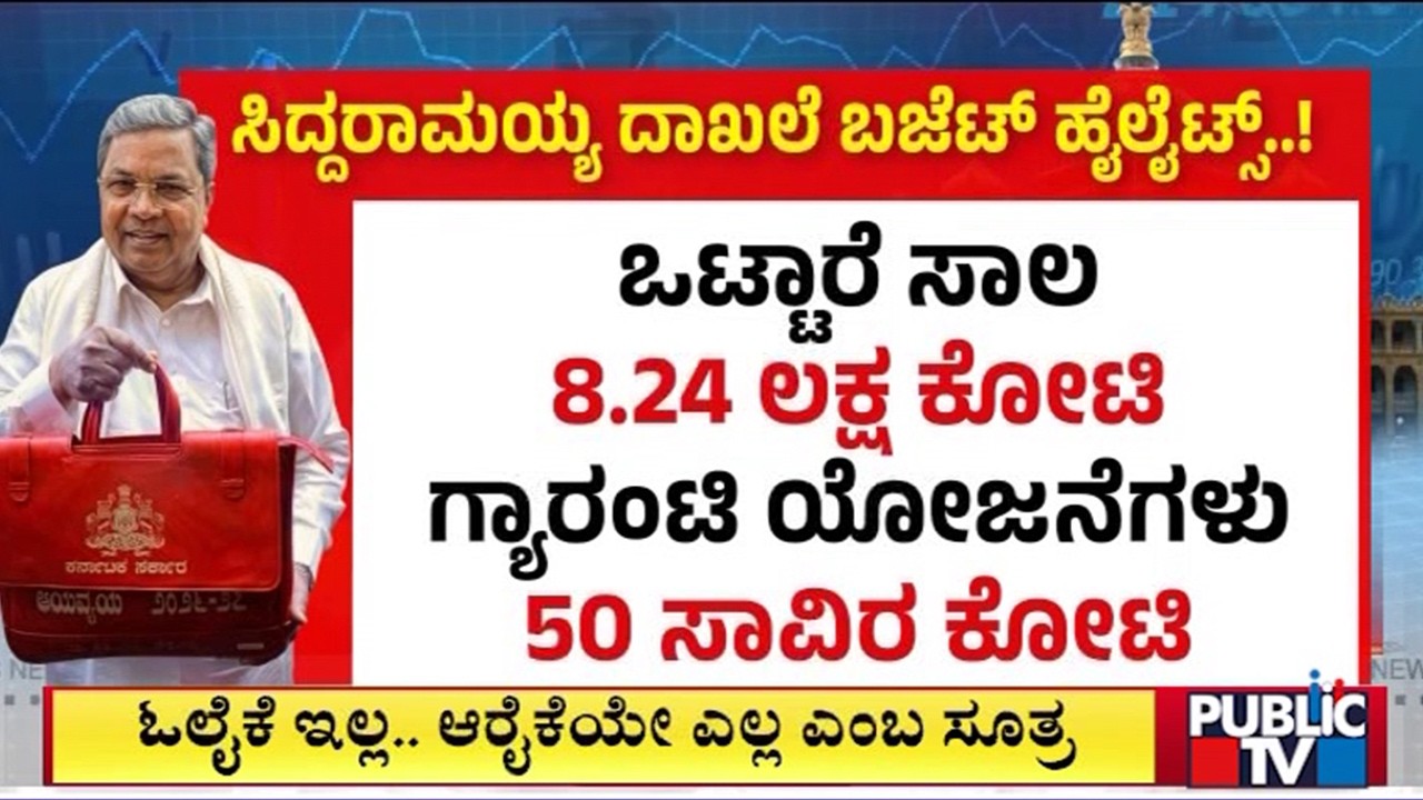 Karnataka Budget Highlights | CM Siddaramaiah | Public TV
