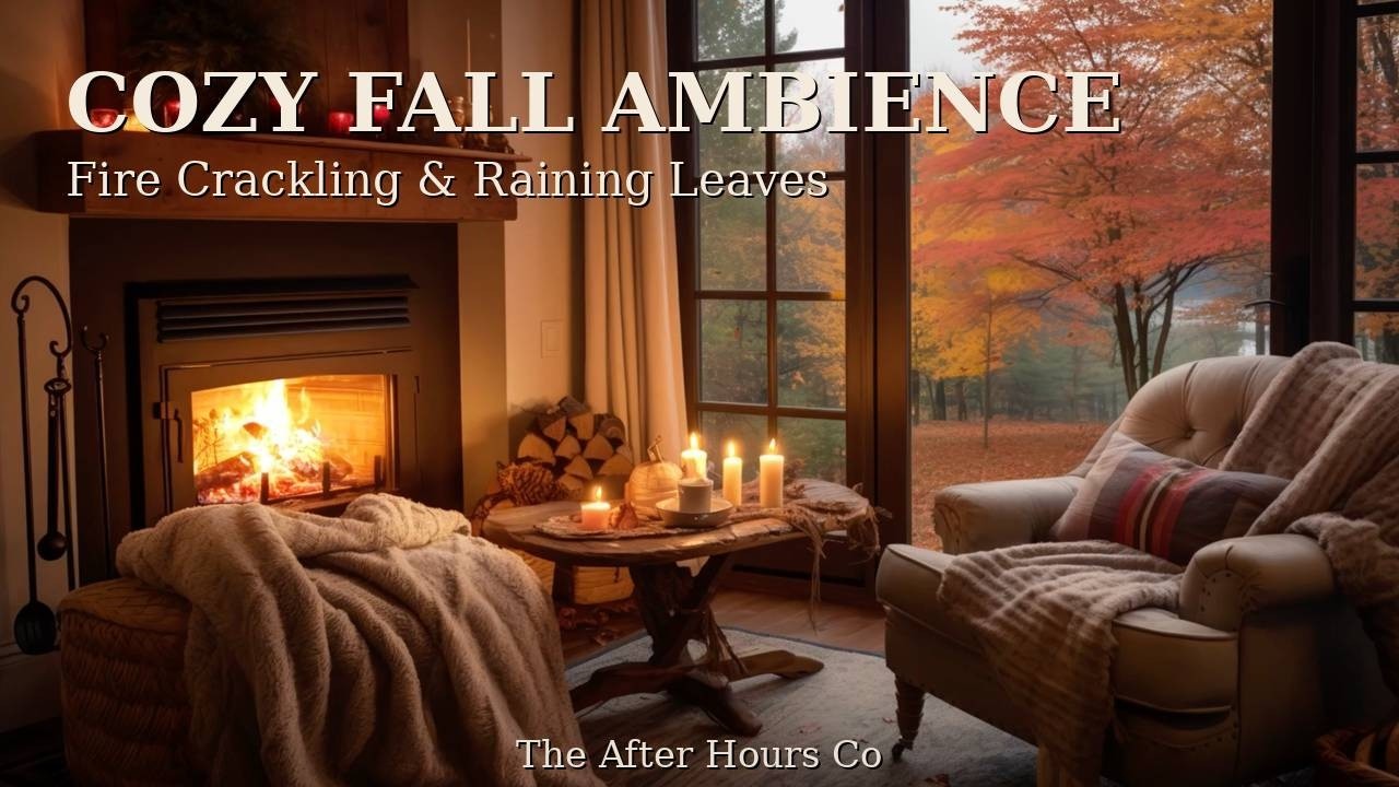 Cozy Fall Fireplace Sounds 🍂  Crackling Fire & Relaxing Autumn Ambience (2 Hours)