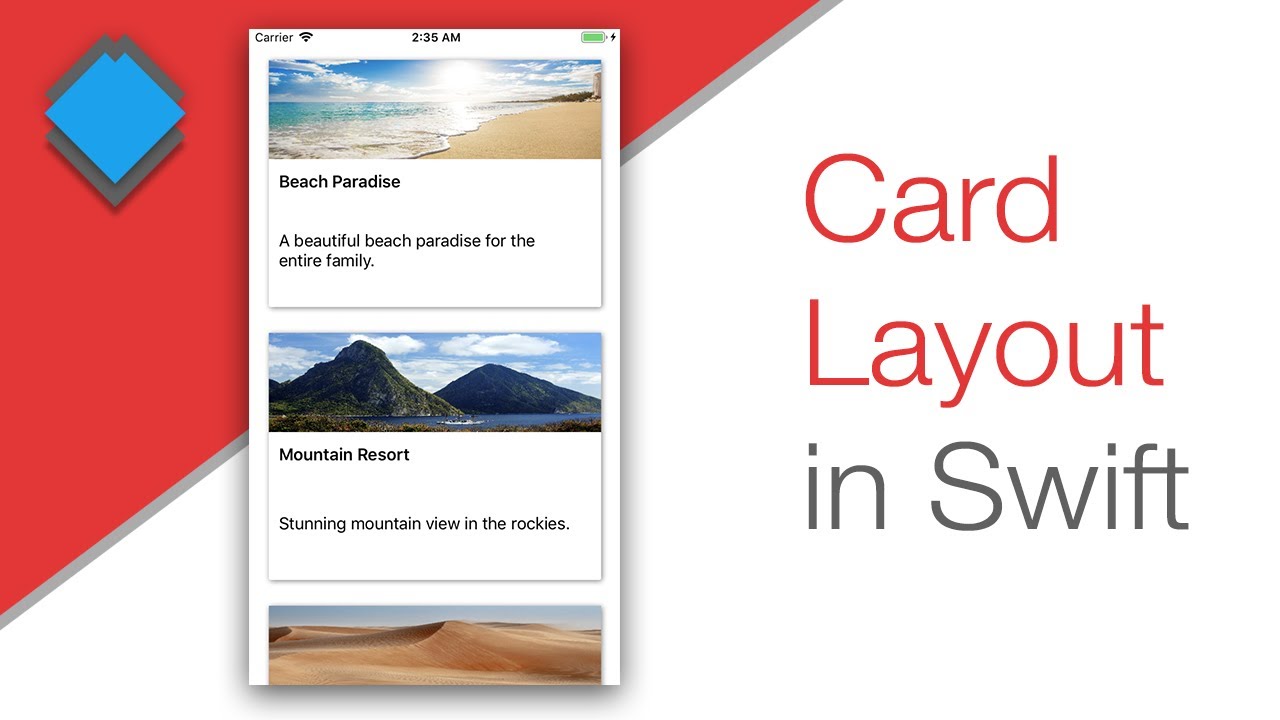 How to Create a Card Effect in Swift/Xcode (UITableView)