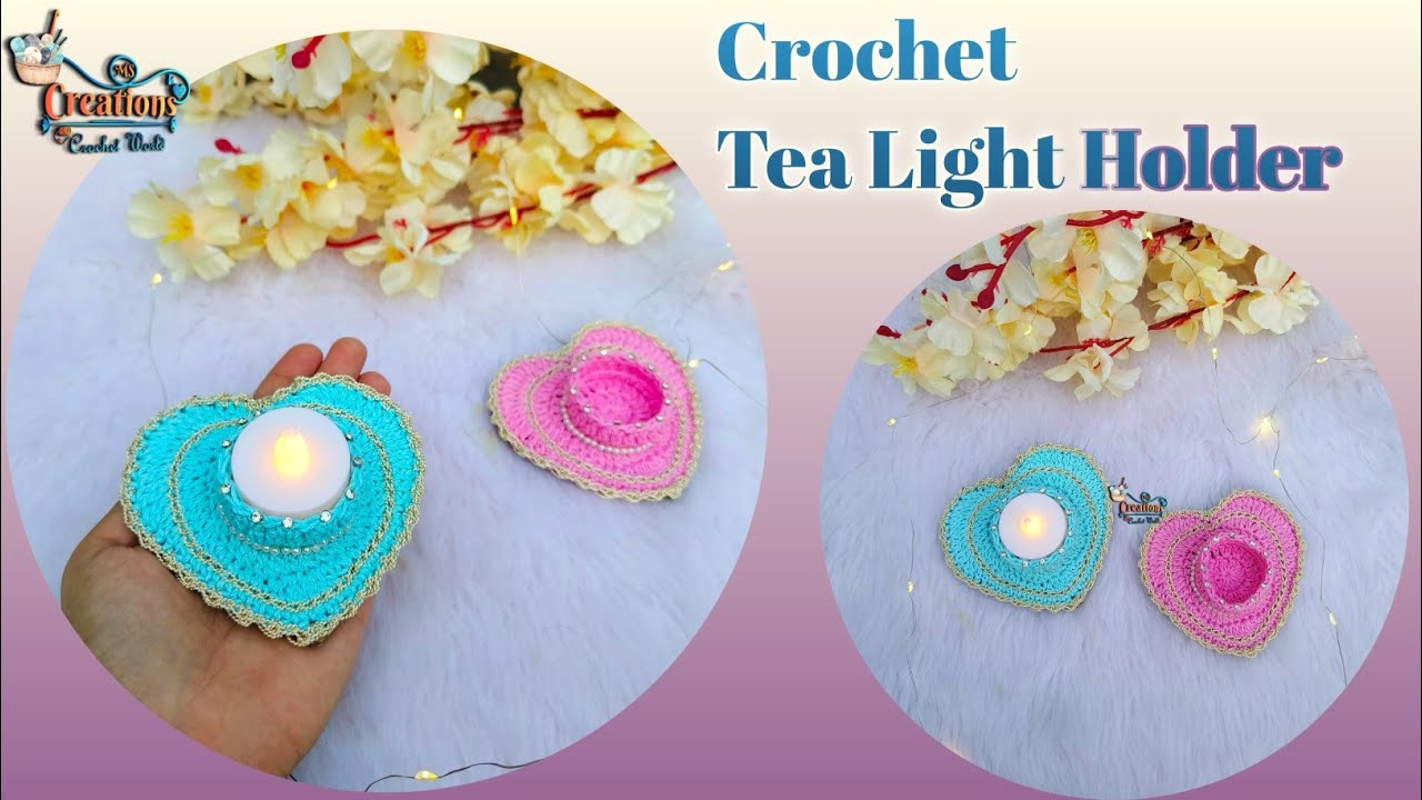 Crochet Candle Holder | Crochet Diwali Special Tea Light Holder |Easy 40 Mins Project For Beginners