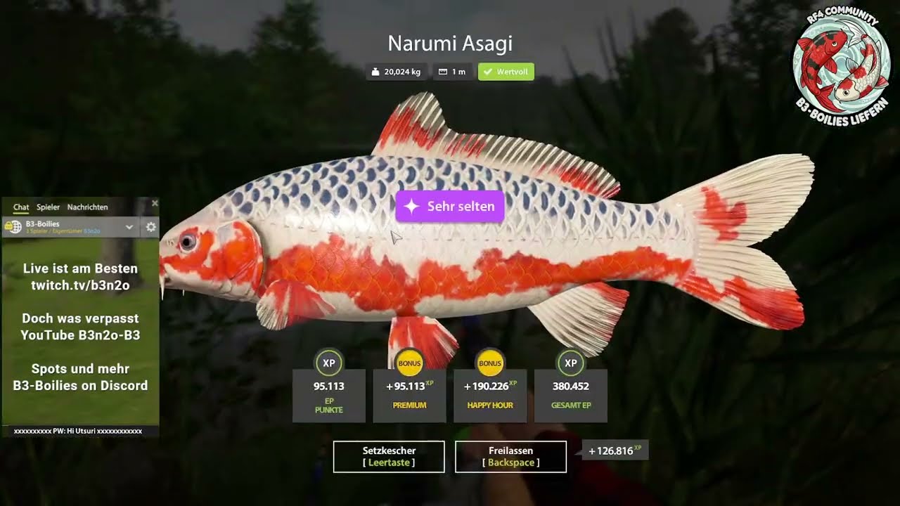 Russian Fishing 4 / Narumi Asagi 20Kg+ / Kupfersee / 16.02.2026