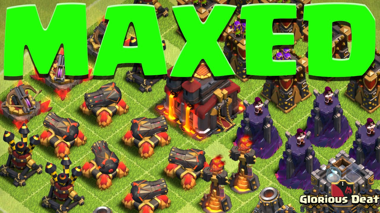 FINAL Defense Upgrade MAX TH10 Max Defense Max Bombs Clash of Clans