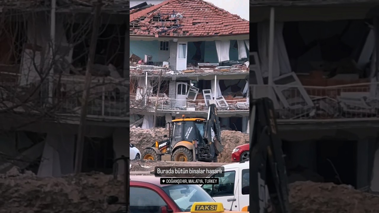 🎯Deprem Malatya Doğanşehir'de her yeri yıktı binalar depremin şiddetini g&ouml;steriyor