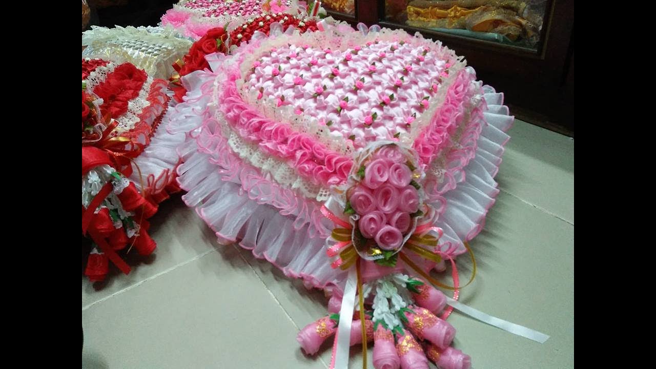 ผังหมอนหัวใจลายดอกแก้ว Heart shaped pillow/Smocking Patterns /Smocking Designs