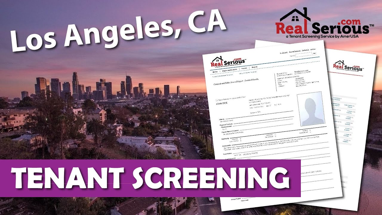 Los Angeles CA Tenant Screening Services for Landlords & Real Estate Agents