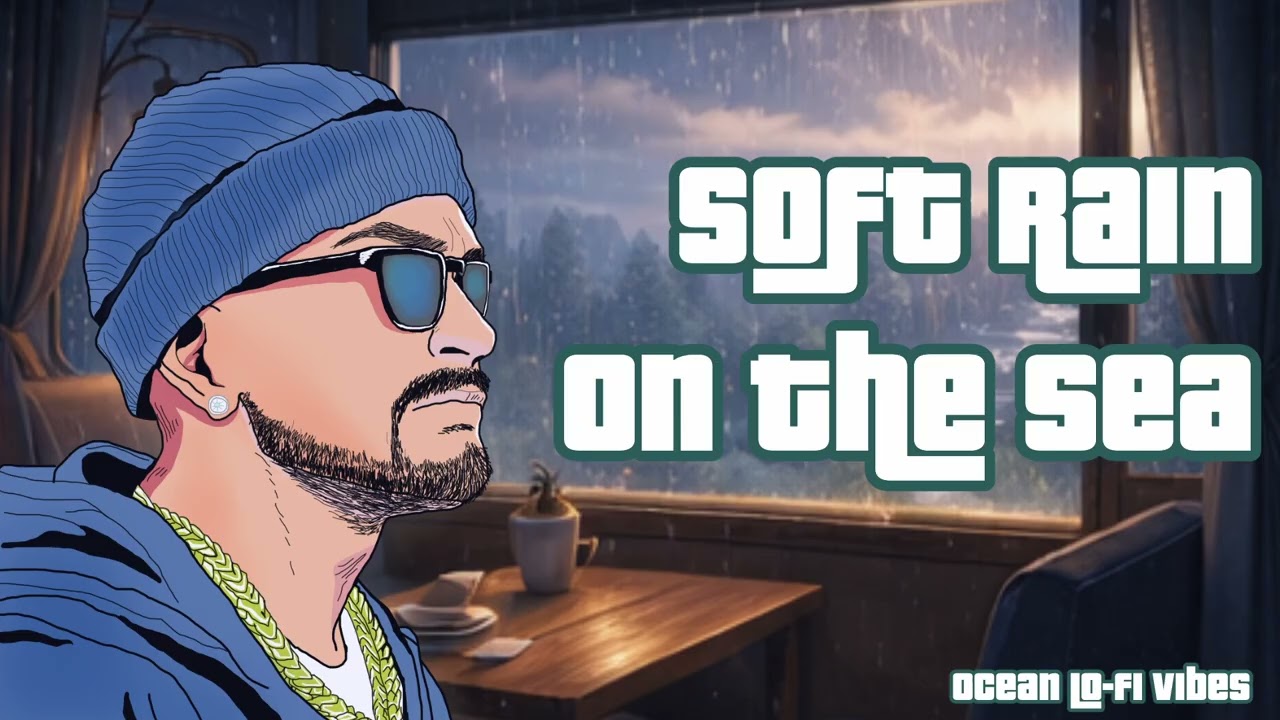 Soft Rain on the Sea Ocean Lo-Fi🏝Chill R&B Beats for Work, Study & Relax