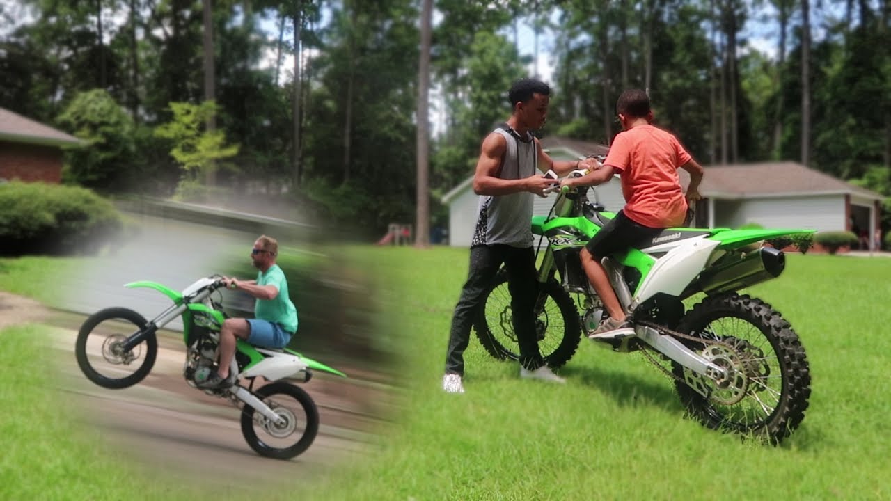 11 Year Old Rides KX250f + Wheelies!!