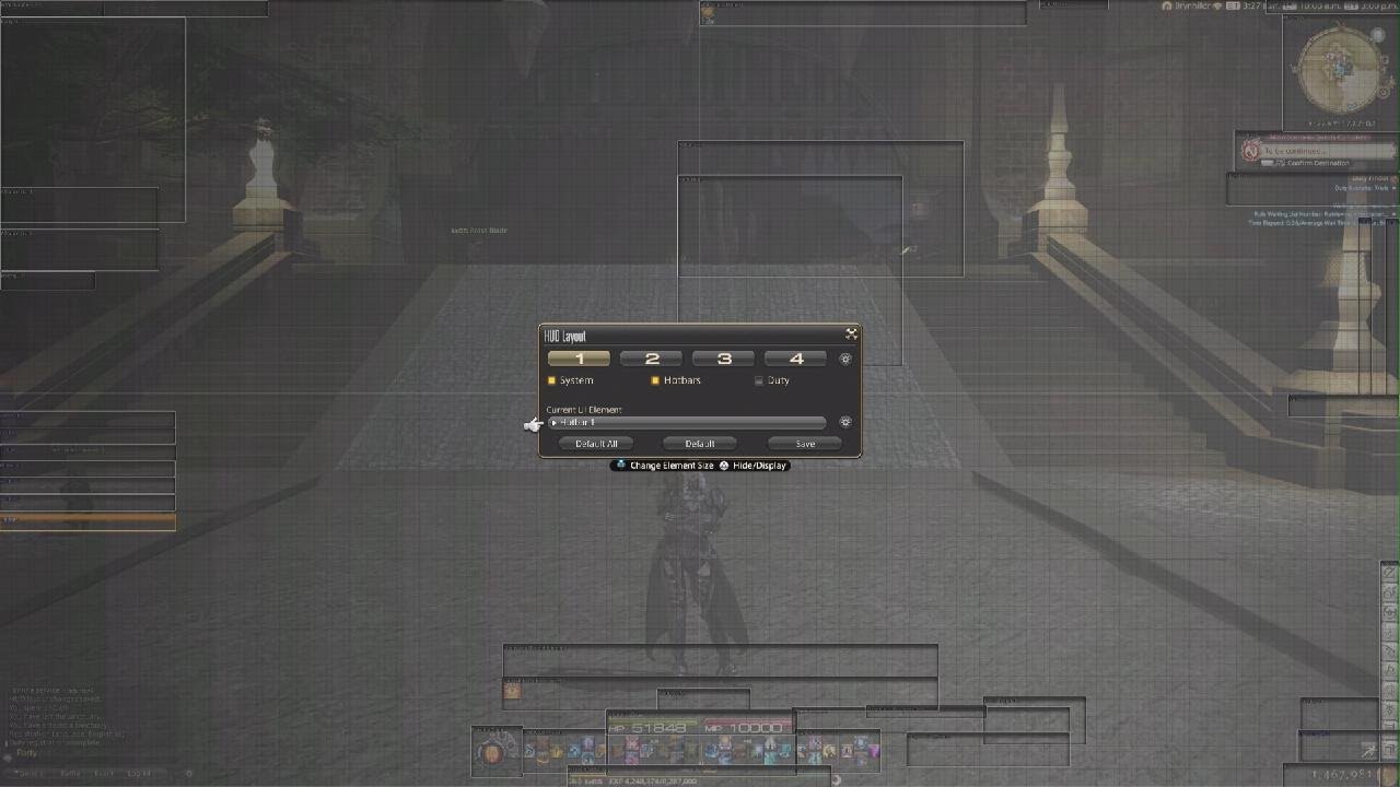 FFXIV 2023 PS5/PS4 clean HUD, and custom controller setup for big screen, PS5 gameplay