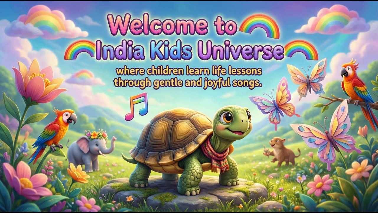 Turtle Song for Kids | Slow and Steady Turtle | Animal Learning Song