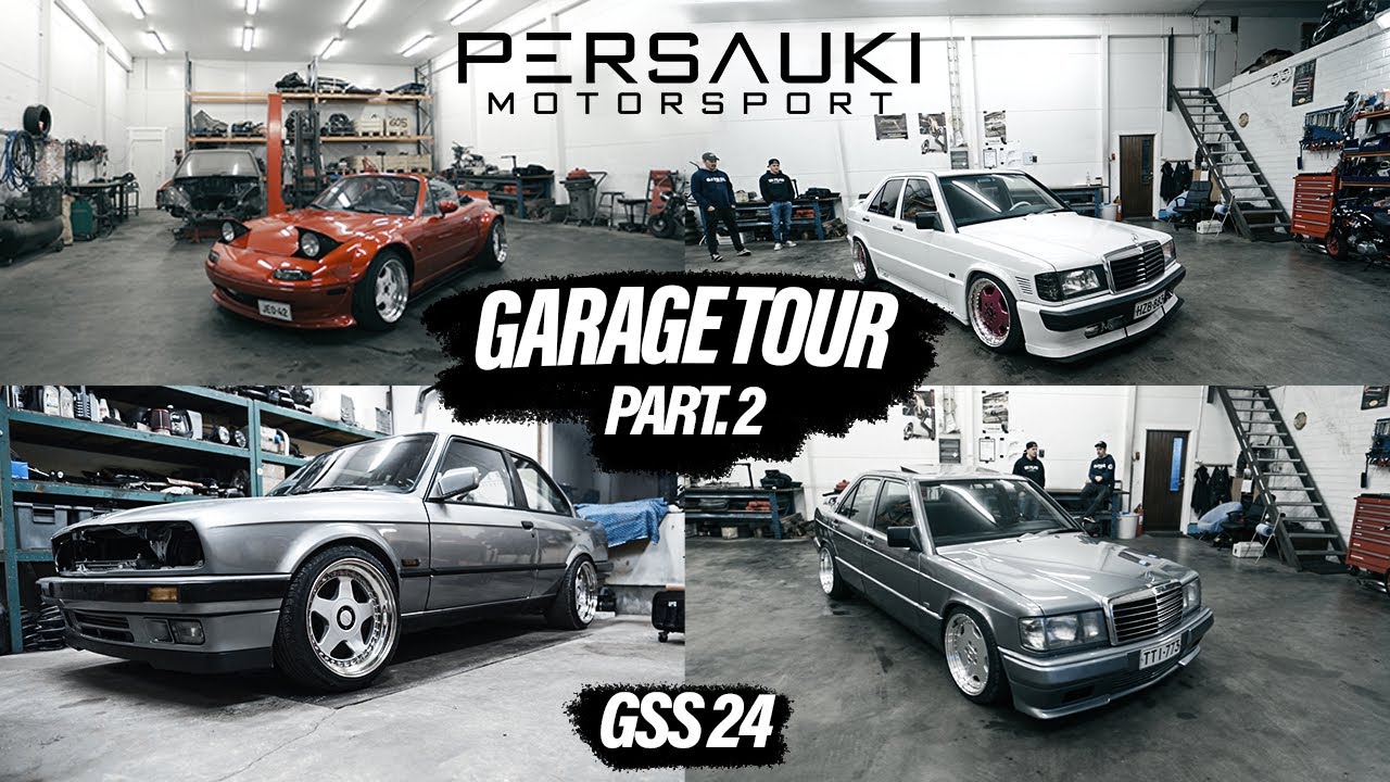 W201 OM605 Turbo Diesel & BMW E36 V8 Drifter - GARAGE TOUR #2 ⎟GSS #24 - PERSAUKI MOTORSPORT