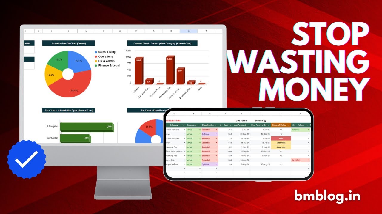 Track & Manage All Your Business Subscriptions with Google Sheets!