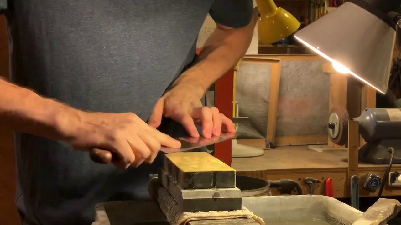 Professional knife sharpener shows you how to sharpen a knife at home