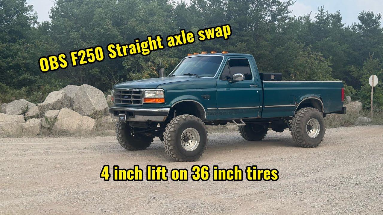 Dana 60 AXLE SWAP and lift kit on my OBS Ford