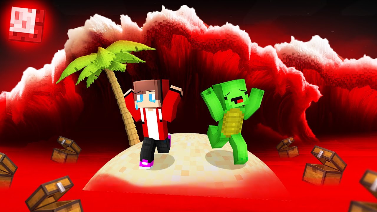 JJ and Mikey Escape From BLOOD TSUNAMI in Minecraft ! - Maizen