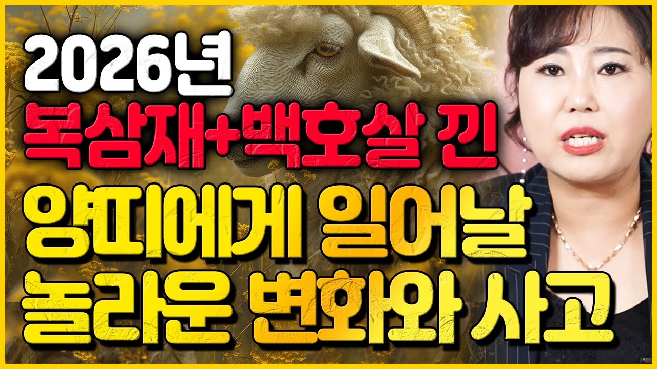 🐑2026년 눌삼재 양띠 필수시청🐑 03년생 91년생 79년생 67년생 55년생 무조건 알아야할 변화와 사건사고 총정리!! 복삼재 악삼재 구별법