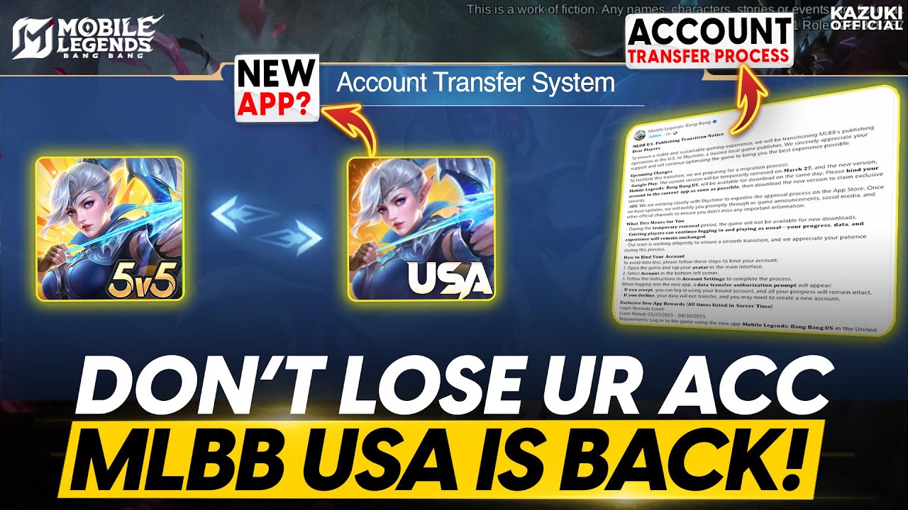 DO THIS OR YOU'LL LOSE YOUR ACCOUNT! MLBB USA