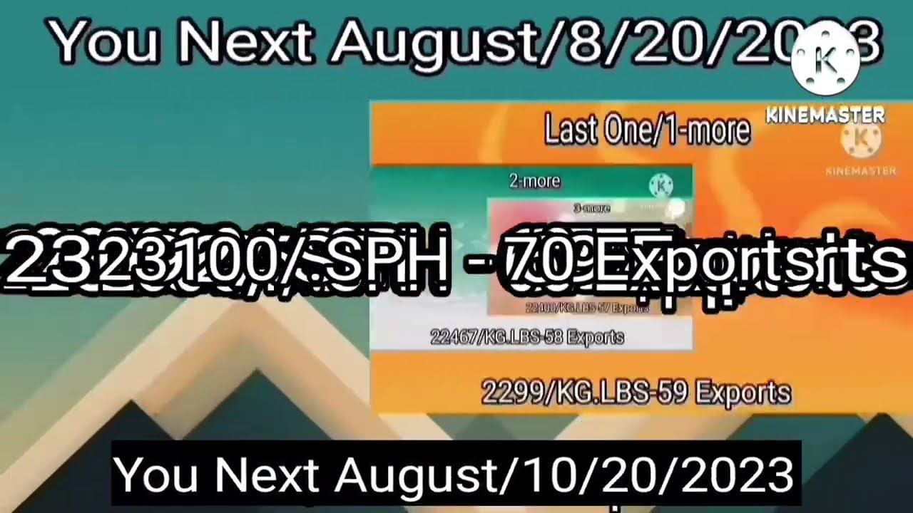 Clicking yes to 70 exports 