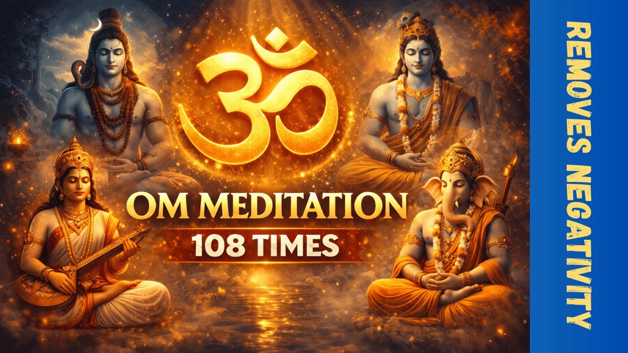 ॐ OM Mantra Chanting 108 times | Remove Negativity | Deep Meditation, Yoga & Healing | Reduce Stress