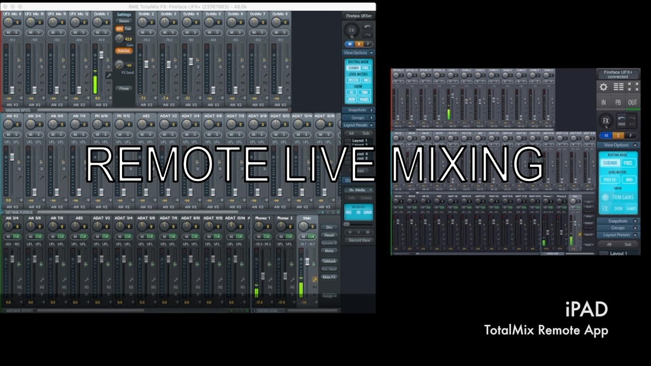 How to Setup a Remote Live Mixing Solution with an RME Interface