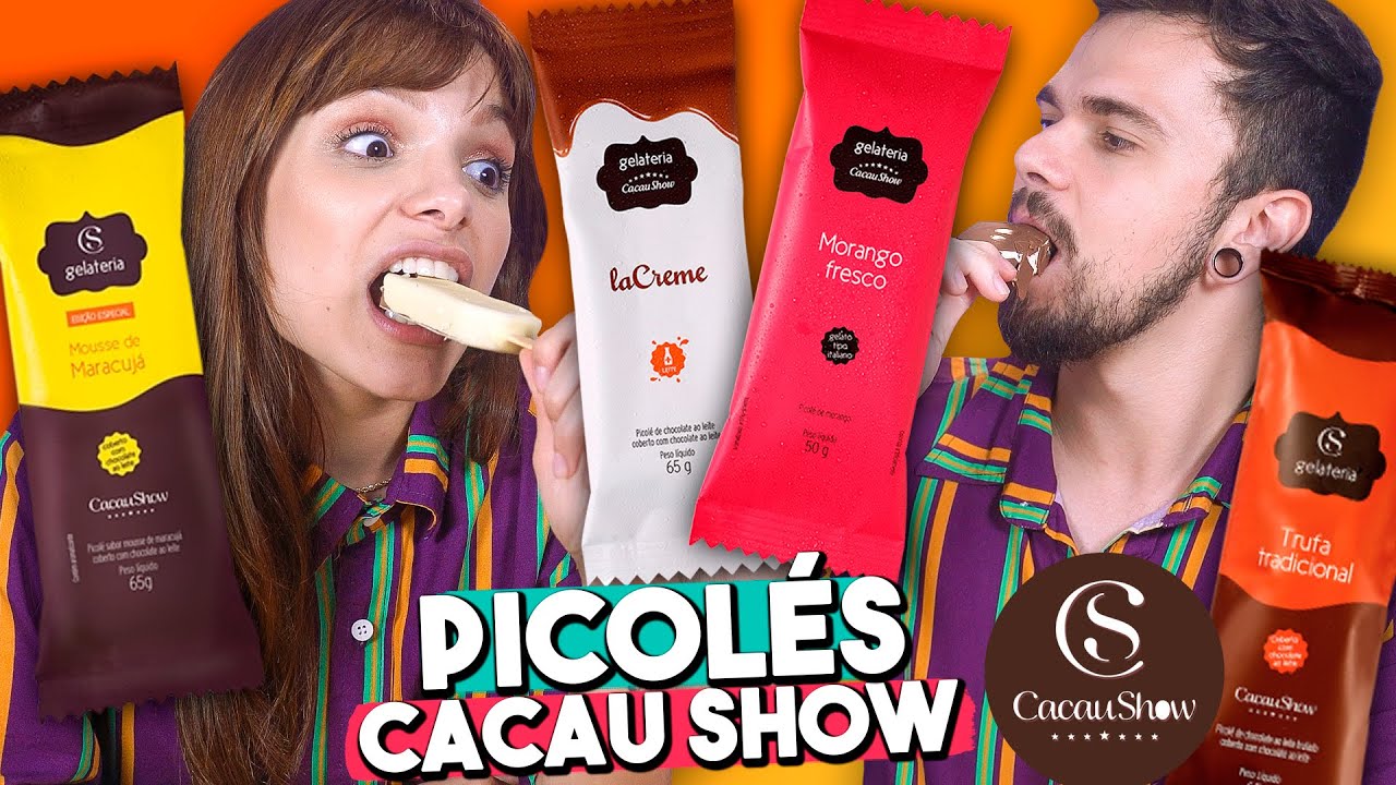 PROVANDO todos os SORVETES DA CACAU SHOW