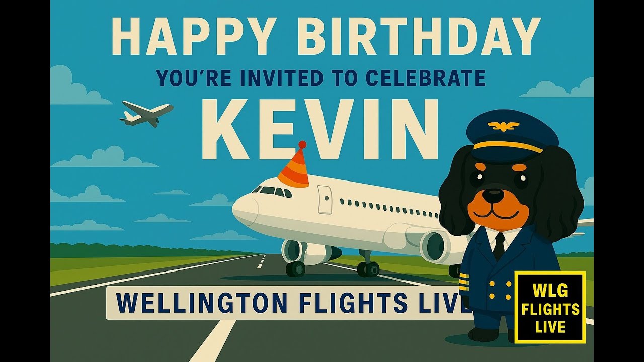 Kev's birthday stream live at Wellington airport and your invited