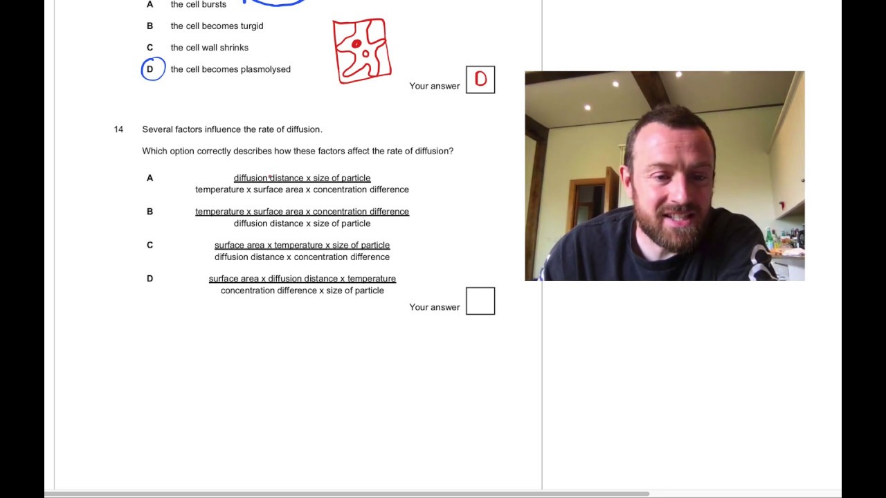 Membranes multiple choice (OCR A Level Biology 2.5)