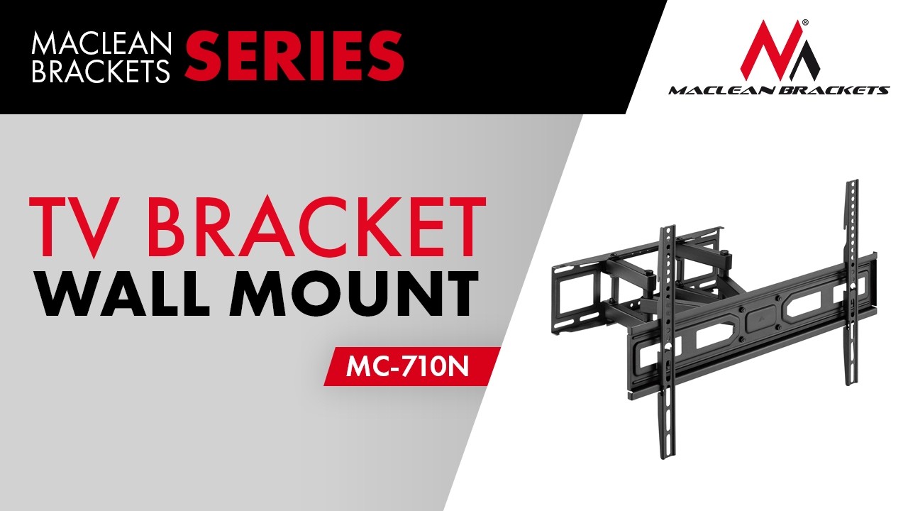 Maclean TV mount, max vesa 600x400, fits curved TVs, 37-80