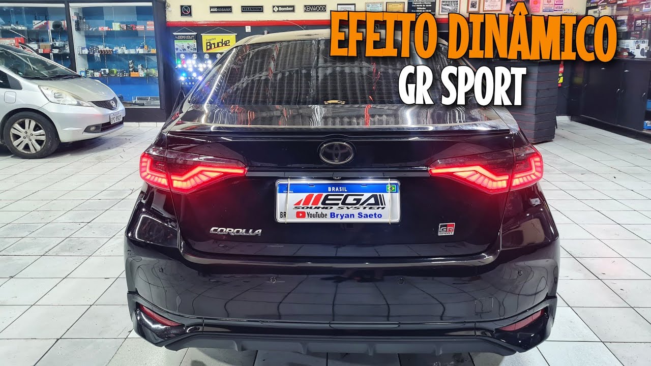 Toyota Corolla Gr Sport 2021 Lanterna Traseira Led Apresentação com Efeito Dinâmico +Seta Sequencial