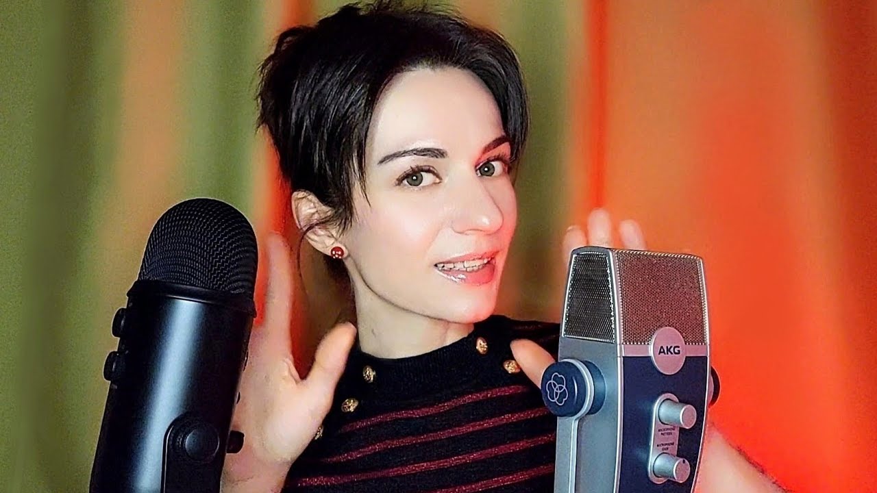 АСМР 🔻 Близький шепіт з вушка на вушко у різні мікрофони🎤🎙Передноворічні посиденьки🌲ASMR українською