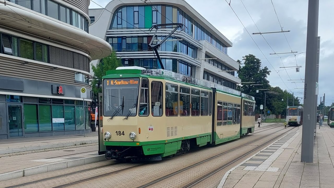 Tram Brandenburg an der Havel | Mitfahrt auf der Kompl. 1 Von Hauptbahnhof bis A.-Saefkow-Allee 
