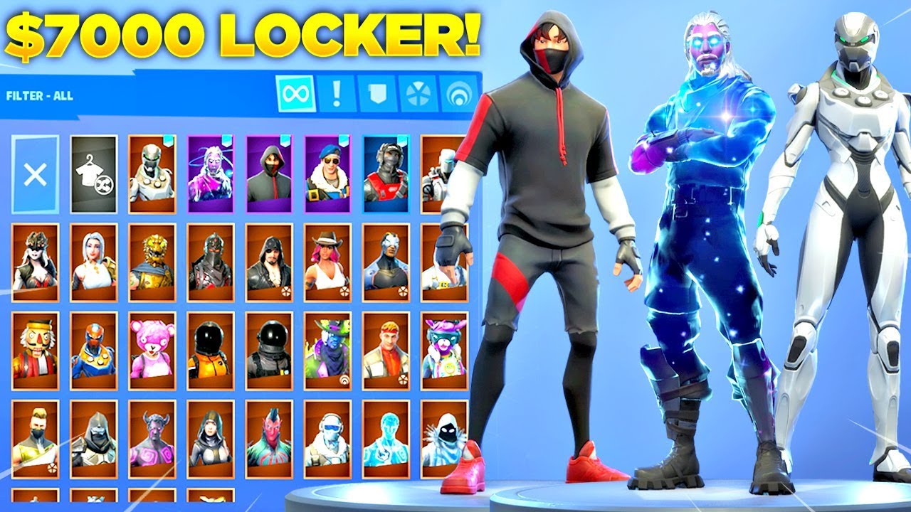 Моя коллекция Fortnite за 7000 долларов! Более 300 скинов и все эмоции Fortnite! (Fortnite Battle...