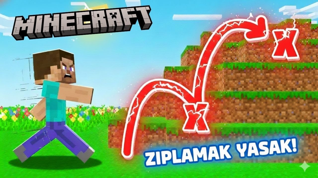 MİNECAFT AMA ZIPLAMAK YASAK!