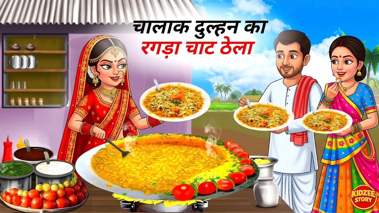 चालाक दुल्हन का रगड़ा चाट का ठेला 🌶️ | CHAALAK DULHAN KA RAGDA CHAAT THELA  | hindi story
