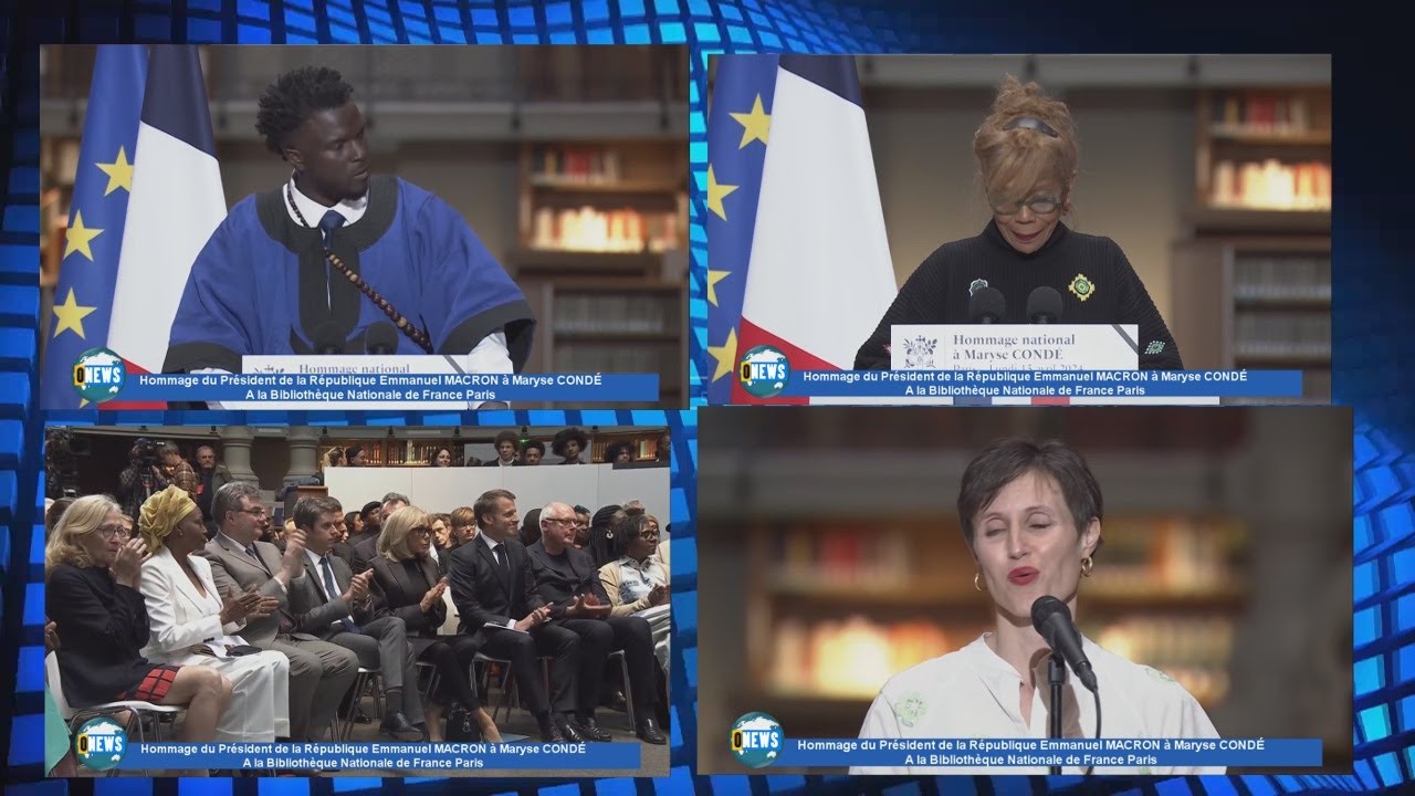 Hommage du Pdt de la République Emmanuel MACRON à Maryse CONDÉ à la Bibliothèque Nationale (suite)