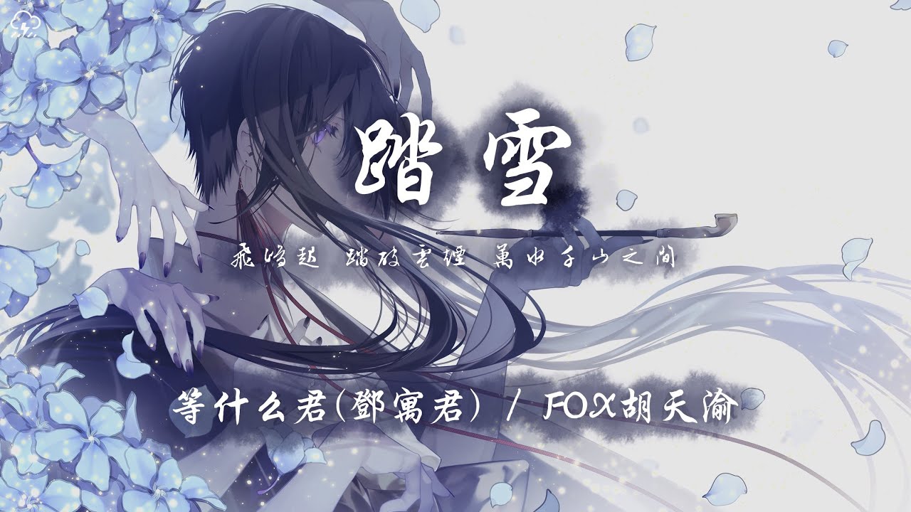 等什麼君(鄧寓君)/FOX胡天渝 - 踏雪「飛鴻起 踏破雲煙 萬水千山之間」【動態歌詞/PinyinLyrics】♪