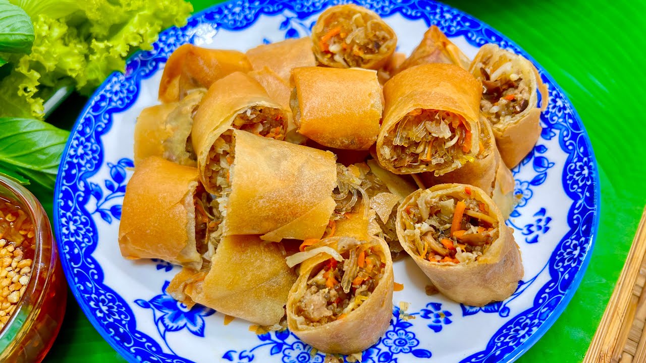 ปอเปี๊ยะทอดสูตรทำขายกำไรดี สูตรไส้อร่อยมาก น้ำจิ้มรสเด็ด!วิธีห่อ ￼