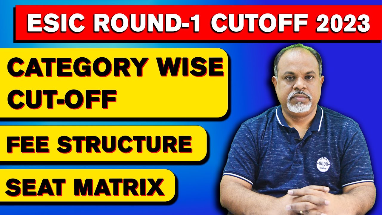 ESIC Medical Colleges Round-1 Cut-off 2023 | #esiccutoff #mcccounselling
