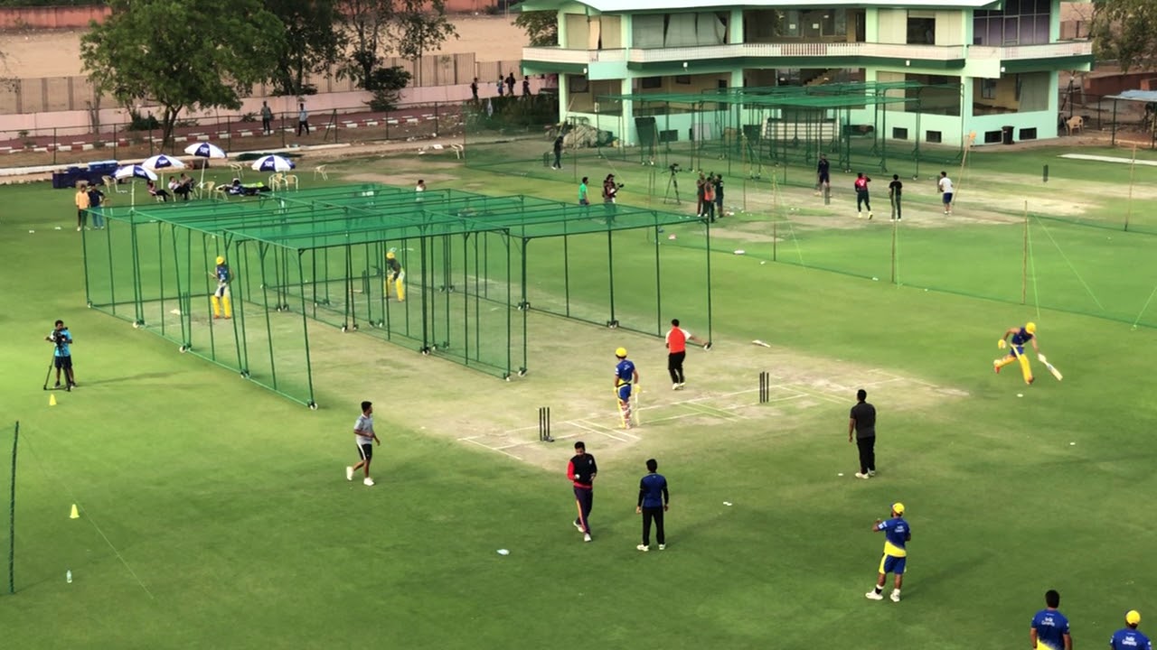 Chennai super kings practice session | faf duplesis murali vijay karn sharma tahir deepak chahar ipl