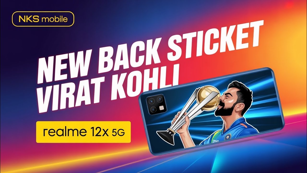 ✨ Realme 12x 5G Back Sticker | New Trending Mobile Sticker Design | Nks Mobile #video