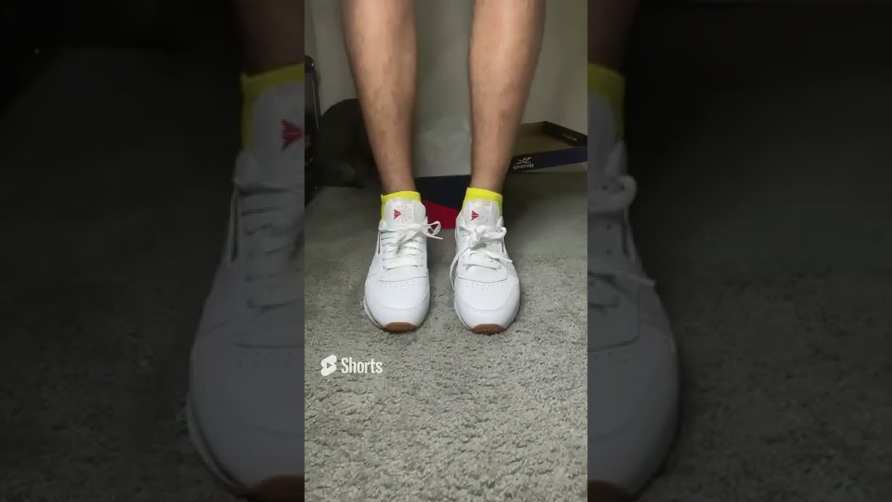 How to put on classic leather reebok's (london edition)! #shorts #reebok #fyp #viral