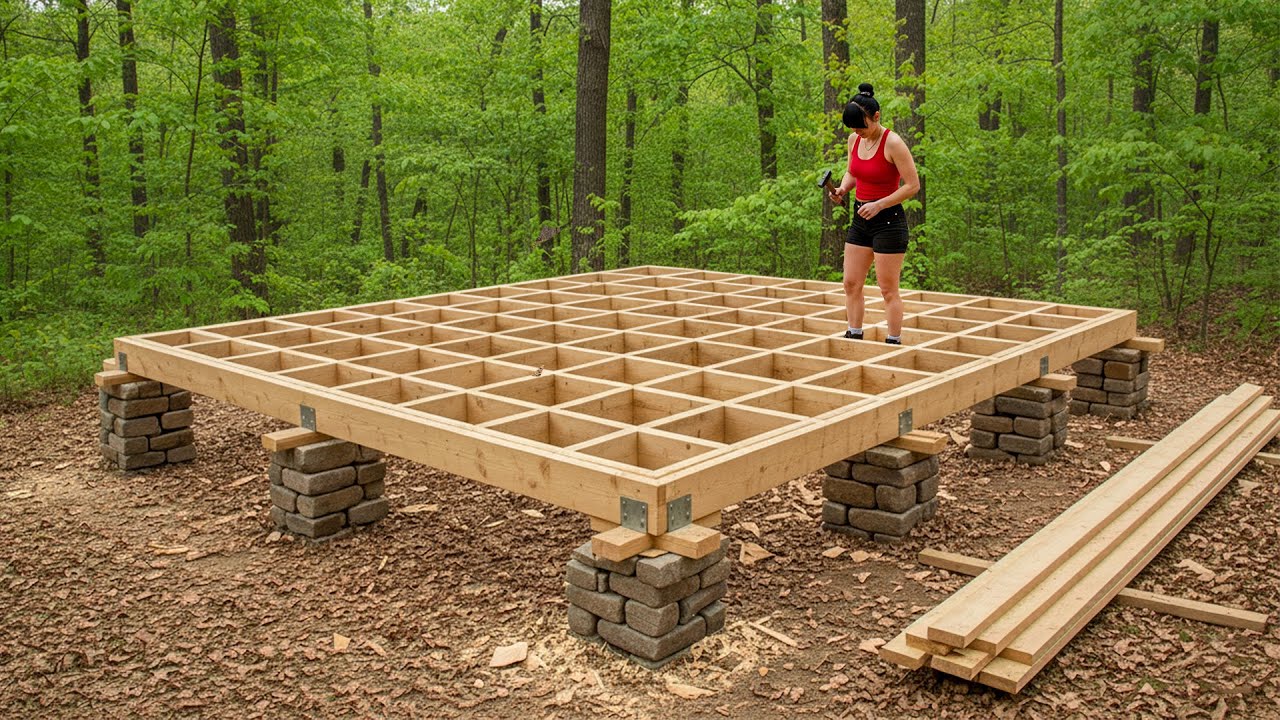 Talented Woman Leaves the City and Builds a New Forest Home in 225 Days