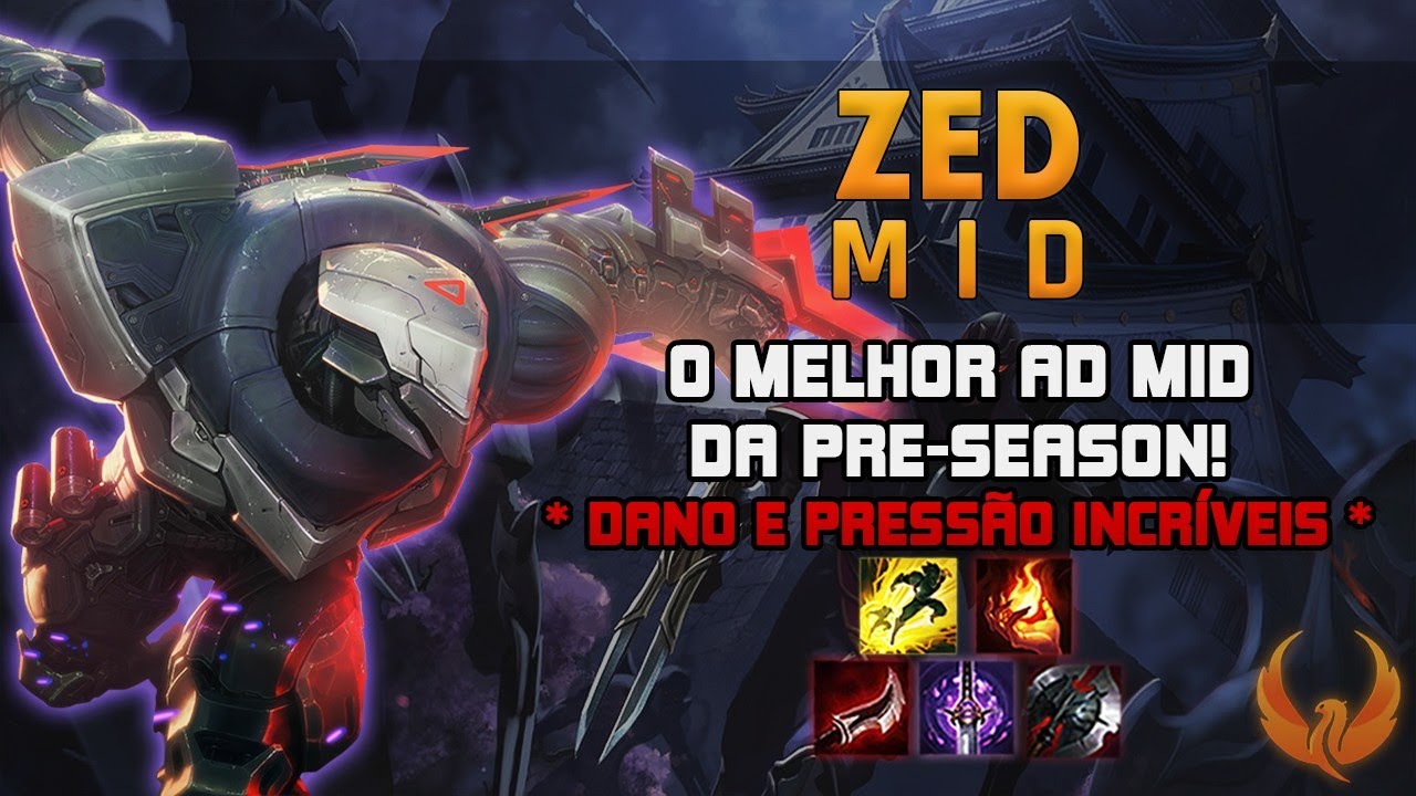 O MELHOR AD MID DA PRE-SEASON! *DANO E PRESSÃO INCRÍVEIS* - ZED MID GAMEPLAY [PT-BR]