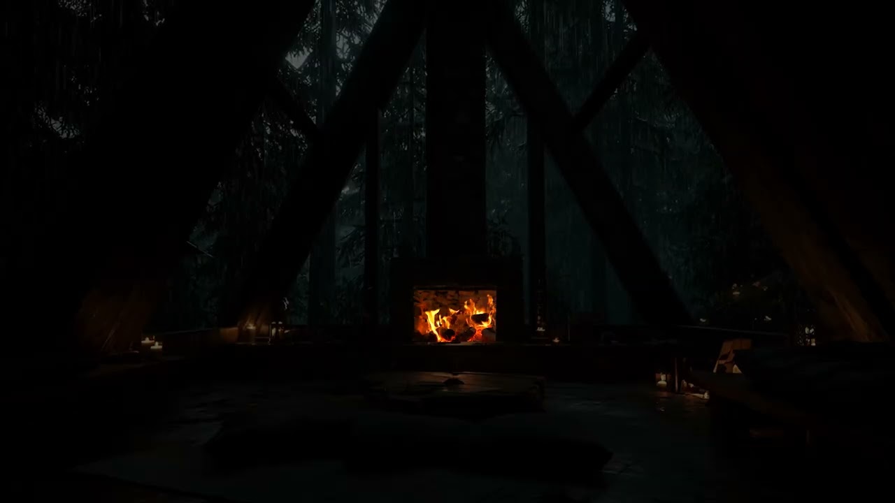 Soothing Fireplace and Rainfall Sounds for Mental Health, Deep Sleep, and Daily Relaxation