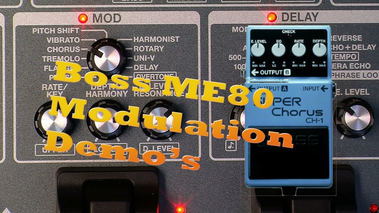 Демонстрация звука модуляции Boss ME-80