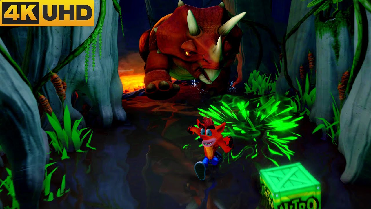 Crash Bandicoot 3 - N. Sane Trilogy | Level 4 (Bone Yard) Crystal/Gem Get [4K 60FPS].