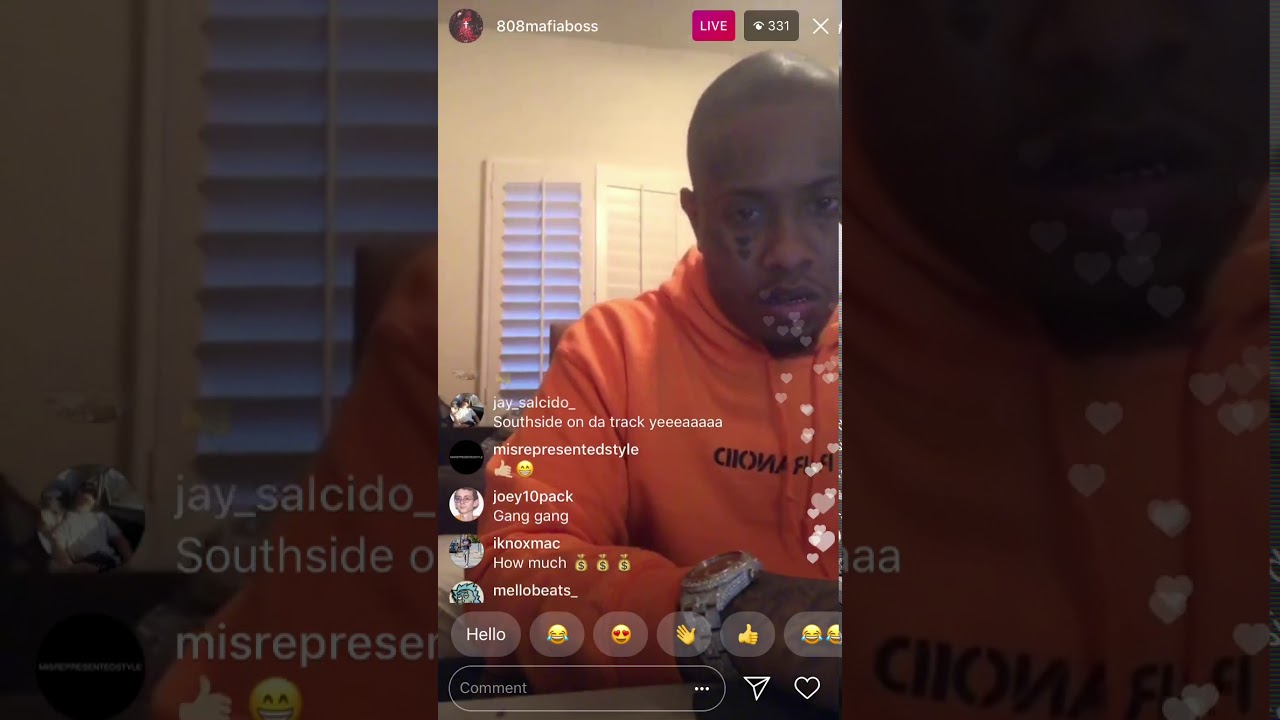 Southside (sizzle) cooking up a beat live. Ugly god joins for collab